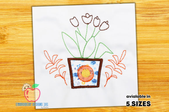 Designed Pot of Flowers