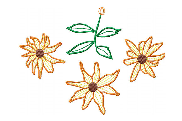 Fire Daisies: A Seasonal Embroidery Gem
