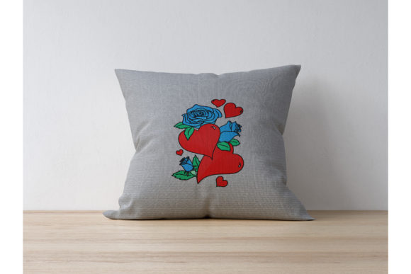 Hearts and Roses Embroidery Design